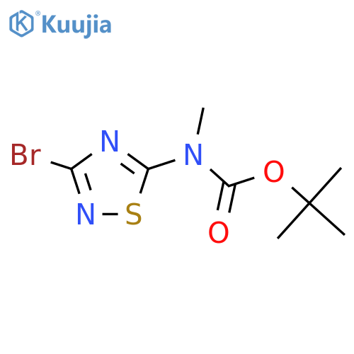 tert-butyl N-(3-bromo-1,2,4-thiadiazol-5-yl)-N-methylcarbamate structure