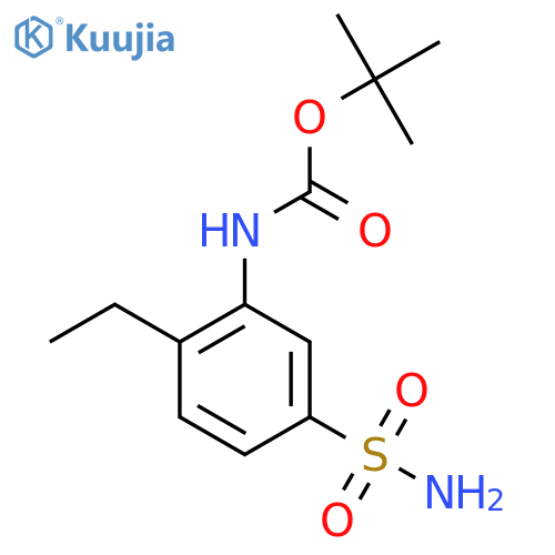 tert-butyl N-(2-ethyl-5-sulfamoylphenyl)carbamate structure