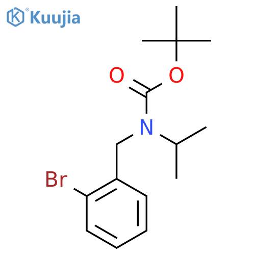 tert-butyl N-(2-bromophenyl)methyl-N-(propan-2-yl)carbamate structure