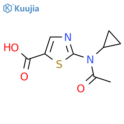 2-(N-cyclopropylacetamido)-1,3-thiazole-5-carboxylic acid structure