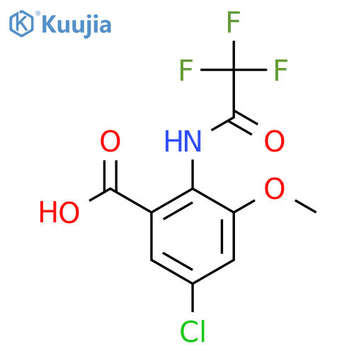 5-Chloro-3-methoxy-2-(2,2,2-trifluoroacetamido)benzoic acid structure