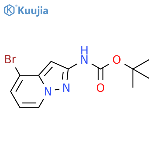 tert-butyl N-{4-bromopyrazolo1,5-apyridin-2-yl}carbamate structure