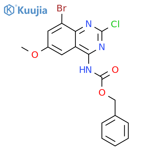 benzyl N-(8-bromo-2-chloro-6-methoxyquinazolin-4-yl)carbamate structure