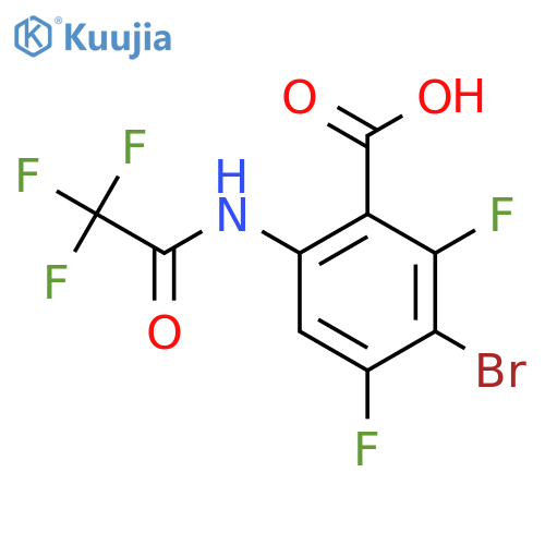 3-Bromo-2,4-difluoro-6-(2,2,2-trifluoroacetamido)benzoic acid structure