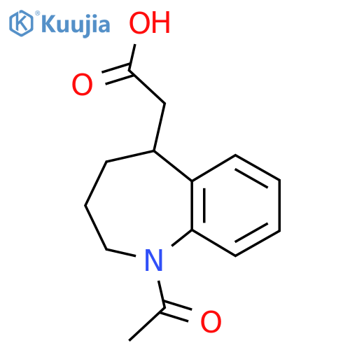 2-(1-acetyl-2,3,4,5-tetrahydro-1H-1-benzazepin-5-yl)acetic acid structure