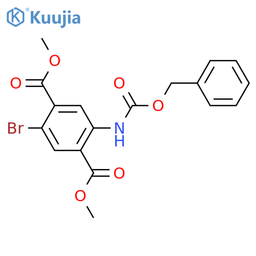 1,4-dimethyl 2-{(benzyloxy)carbonylamino}-5-bromobenzene-1,4-dicarboxylate structure