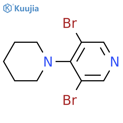 3,5-Dibromo-4-(piperidin-1-yl)pyridine structure