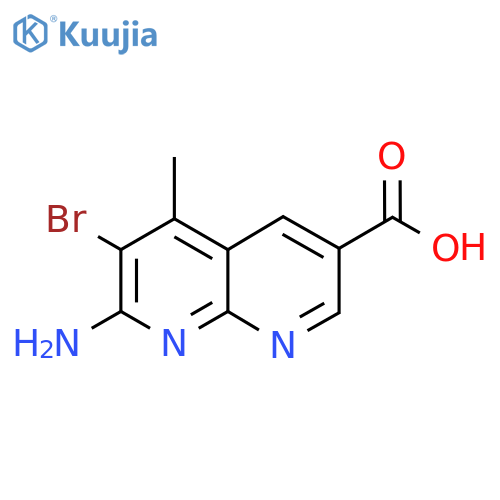7-Amino-6-bromo-5-methyl-1,8-naphthyridine-3-carboxylic acid structure