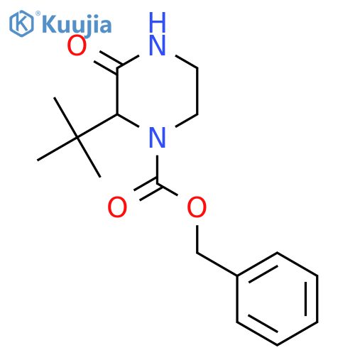 Benzyl 2-tert-butyl-3-oxopiperazine-1-carboxylate structure