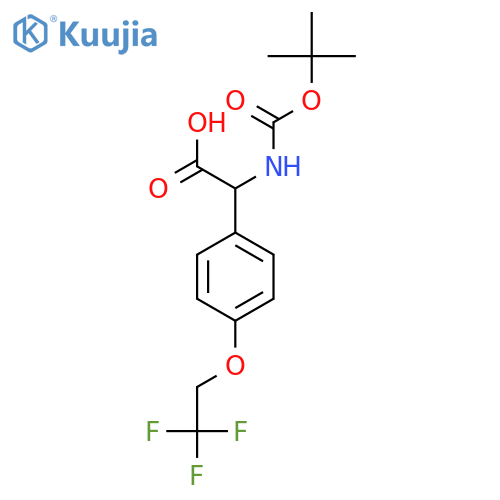 2-{(tert-butoxy)carbonylamino}-2-4-(2,2,2-trifluoroethoxy)phenylacetic acid structure