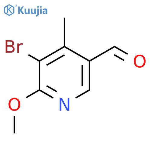5-Bromo-6-methoxy-4-methylpyridine-3-carbaldehyde structure