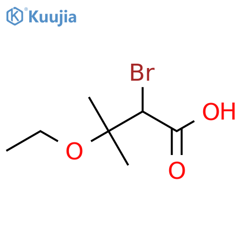 2-Bromo-3-ethoxy-3-methylbutanoic acid structure