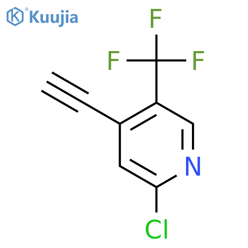 2-chloro-4-ethynyl-5-(trifluoromethyl)pyridine structure