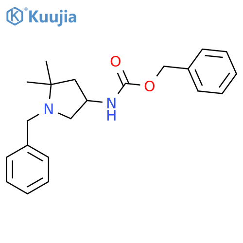 benzyl N-(1-benzyl-5,5-dimethylpyrrolidin-3-yl)carbamate structure