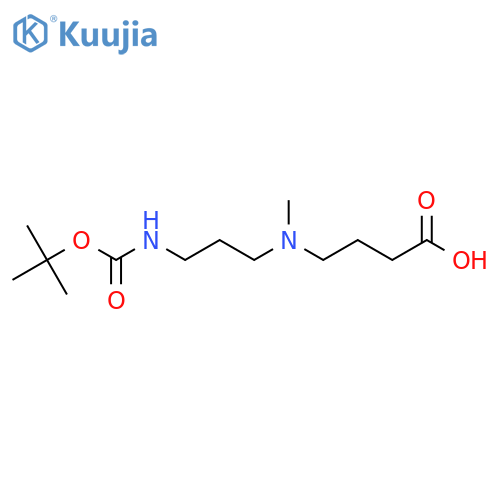 4-[(3-{[(Tert-butoxy)carbonyl]amino}propyl)(methyl)amino]butanoic acid structure
