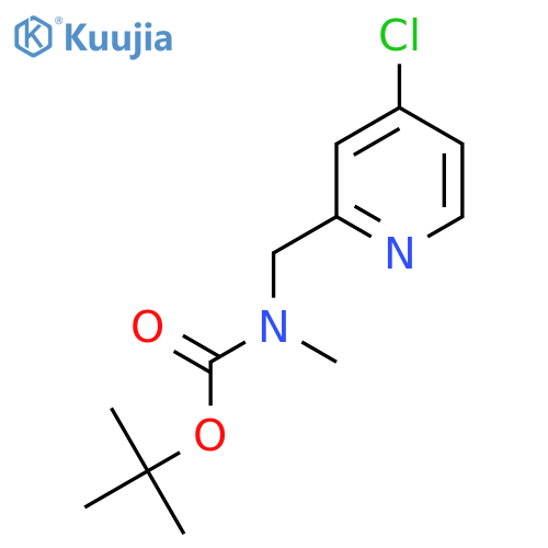 tert-butyl N-(4-chloropyridin-2-yl)methyl-N-methylcarbamate structure