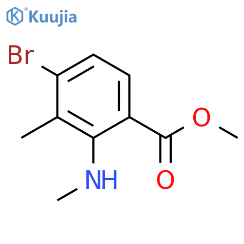 Methyl 4-bromo-3-methyl-2-(methylamino)benzoate structure