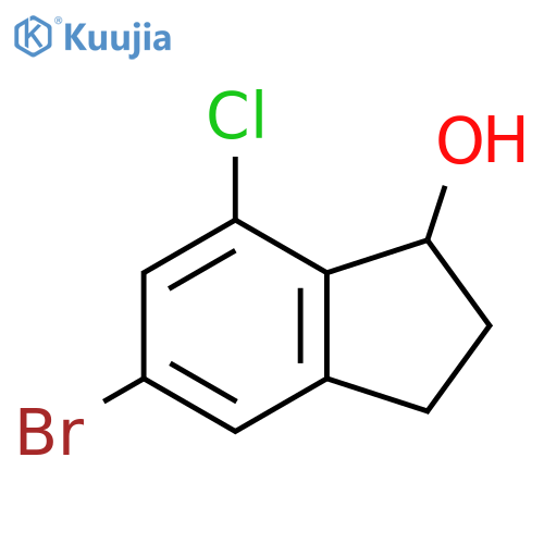 5-Bromo-7-chloro-2,3-dihydro-1H-inden-1-ol structure