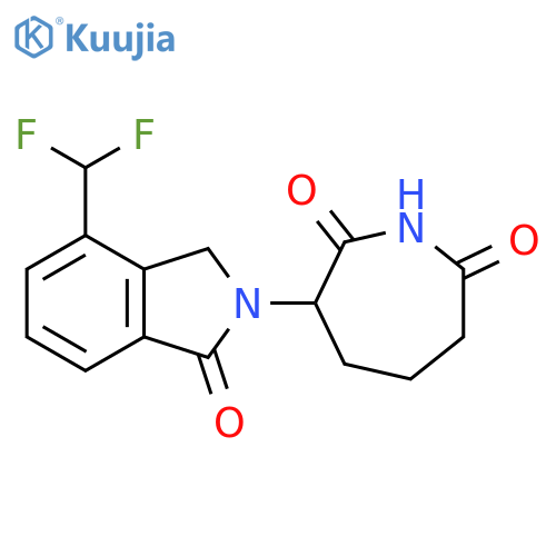 3-4-(difluoromethyl)-1-oxo-2,3-dihydro-1H-isoindol-2-ylazepane-2,7-dione structure