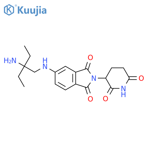 5-(2-amino-2-ethylbutyl)amino-2-(2,6-dioxopiperidin-3-yl)-2,3-dihydro-1H-isoindole-1,3-dione structure