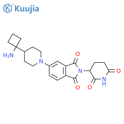 5-4-(1-aminocyclobutyl)piperidin-1-yl-2-(2,6-dioxopiperidin-3-yl)-2,3-dihydro-1H-isoindole-1,3-dione structure