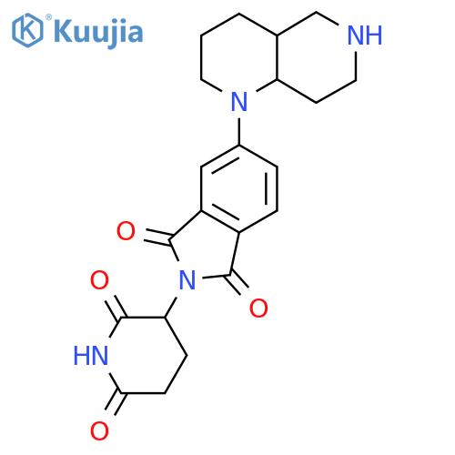 5-(decahydro-1,6-naphthyridin-1-yl)-2-(2,6-dioxopiperidin-3-yl)-2,3-dihydro-1H-isoindole-1,3-dione structure
