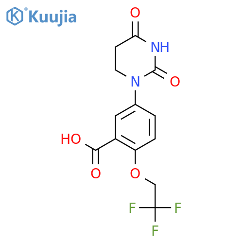 5-(2,4-Dioxo-1,3-diazinan-1-yl)-2-(2,2,2-trifluoroethoxy)benzoic acid structure
