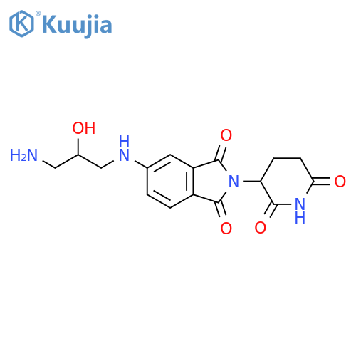 5-[(3-amino-2-hydroxypropyl)amino]-2-(2,6-dioxopiperidin-3-yl)-2,3-dihydro-1H-isoindole-1,3-dione structure