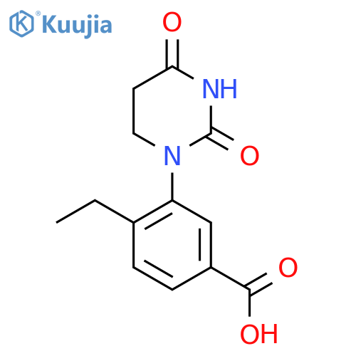 3-(2,4-Dioxo-1,3-diazinan-1-yl)-4-ethylbenzoic acid structure
