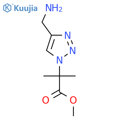 methyl 2-4-(aminomethyl)-1H-1,2,3-triazol-1-yl-2-methylpropanoate structure