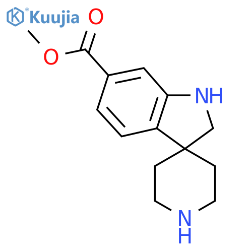 methyl 1,2-dihydrospiroindole-3,4'-piperidine-6-carboxylate structure