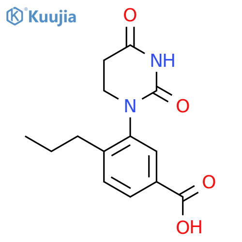 3-(2,4-Dioxo-1,3-diazinan-1-yl)-4-propylbenzoic acid structure