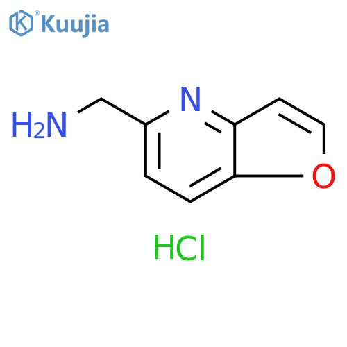 1-{furo3,2-bpyridin-5-yl}methanamine dihydrochloride structure