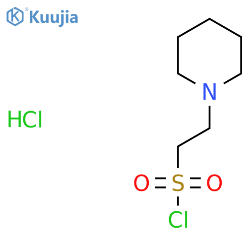 2-(Piperidin-1-yl)ethane-1-sulfonyl chloride hydrochloride structure