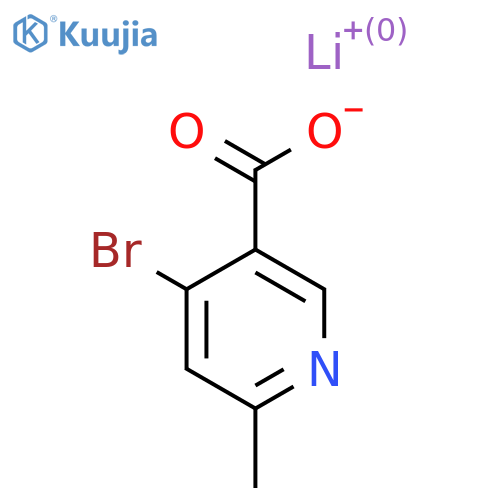Lithium(1+) 4-bromo-6-methylpyridine-3-carboxylate structure