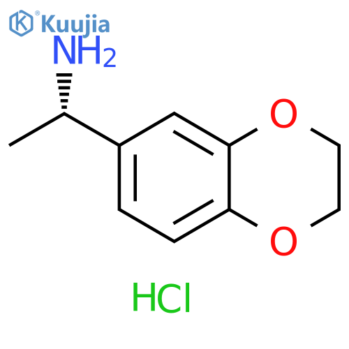 (S)-1-(2,3-Dihydrobenzo[b][1,4]dioxin-6-yl)ethan-1-amine hydrochloride structure