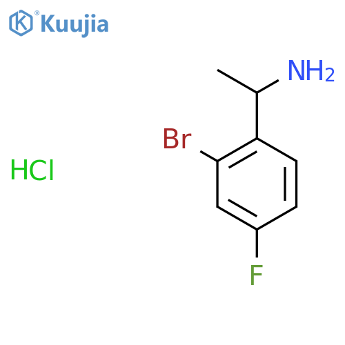 1-(2-Bromo-4-fluorophenyl)ethan-1-amine hydrochloride structure
