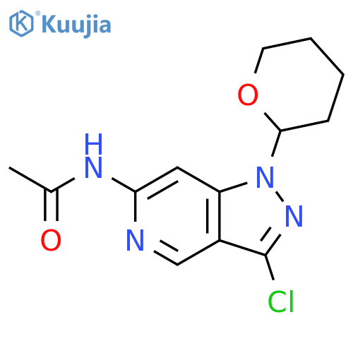 N-(3-Chloro-1-tetrahydropyran-2-yl-pyrazolo[4,3-c]pyridin-6-yl)acetamide structure