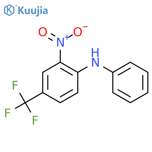Benzenamine,2-nitro-N-phenyl-4-(trifluoromethyl)- structure