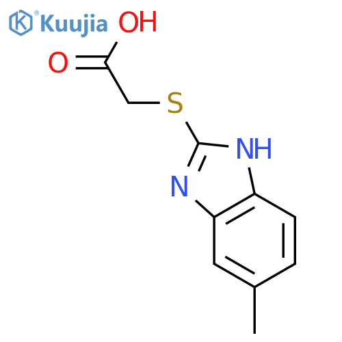 (5-METHYL-1H-BENZOIMIDAZOL-2-YLSULFANYL)-ACETIC ACID structure