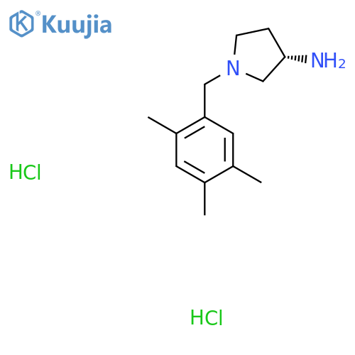 (3S)-1-[(2,4,5-trimethylphenyl)methyl]pyrrolidin-3-amine dihydrochloride structure