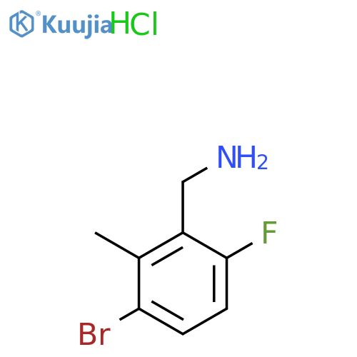 (3-Bromo-6-fluoro-2-methylphenyl)methanamine hydrochloride structure