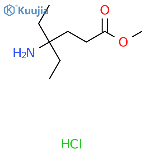 Methyl 4-amino-4-ethylhexanoate hydrochloride structure