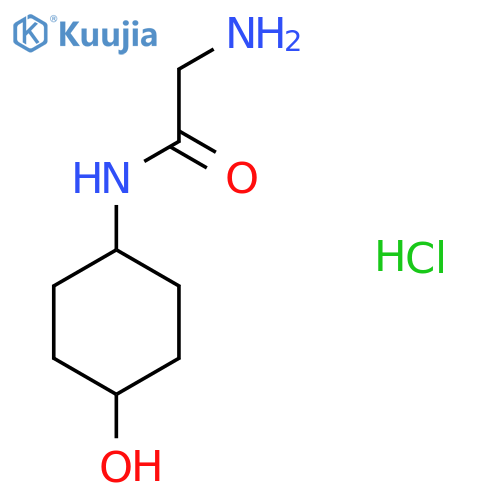 2-amino-N-(4-hydroxycyclohexyl)acetamide hydrochloride structure