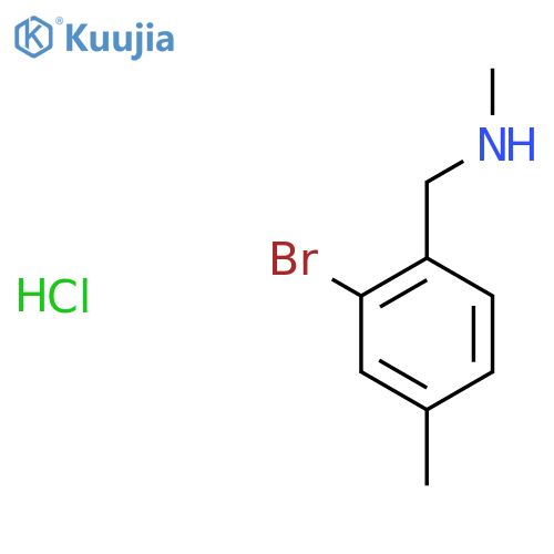 [(2-Bromo-4-methylphenyl)methyl](methyl)amine hydrochloride structure