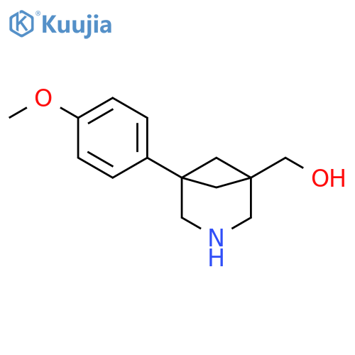 5-(4-methoxyphenyl)-3-azabicyclo3.1.1heptan-1-ylmethanol structure