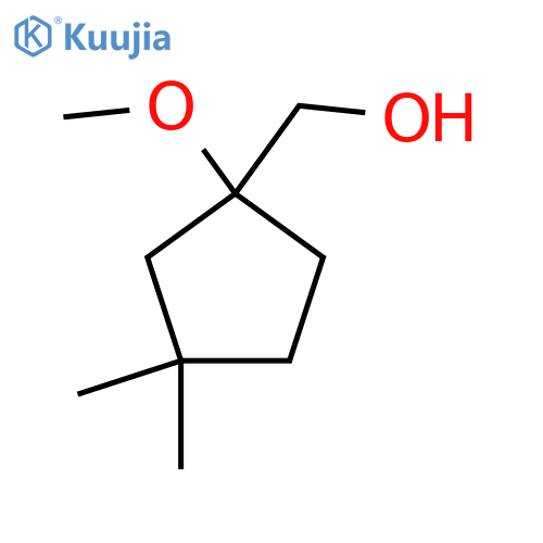 (1-methoxy-3,3-dimethylcyclopentyl)methanol structure