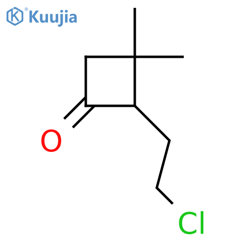 2-(2-Chloroethyl)-3,3-dimethylcyclobutan-1-one structure