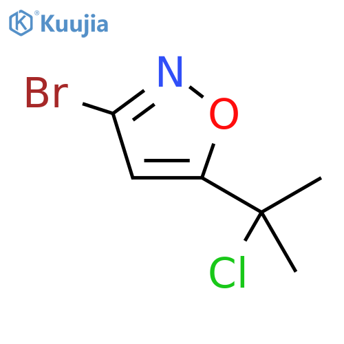 3-bromo-5-(2-chloropropan-2-yl)-1,2-oxazole structure