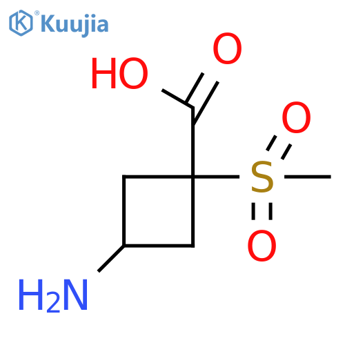 3-Amino-1-methanesulfonylcyclobutane-1-carboxylic acid structure